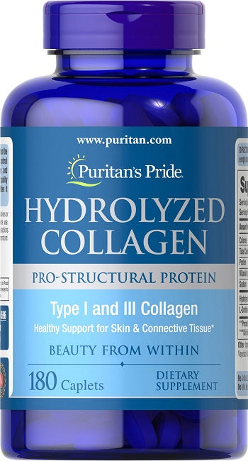 Puritan's Pride Colágeno hidrolizado 1000 mg 180 cápsulas.