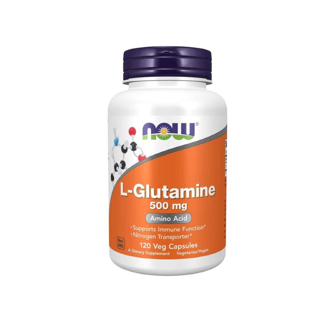 L-Glutamina 500 mg 120 cápsulas vegetales - frente