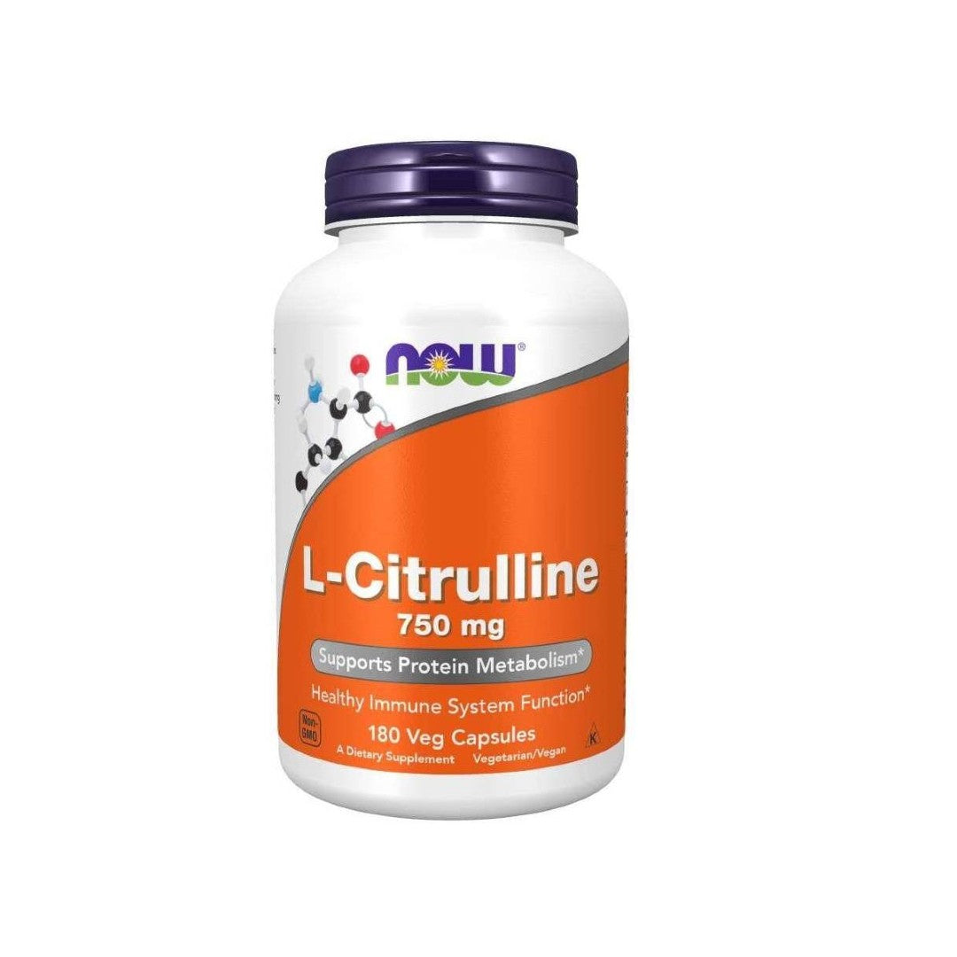 L-Citrulina 750 mg 180 cápsulas vegetales - frente