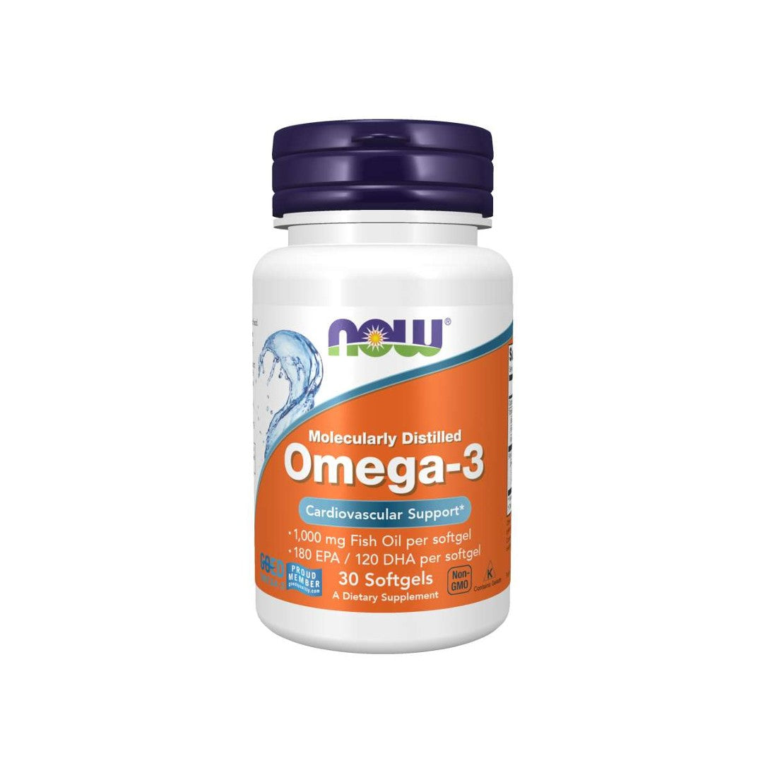 Now Foods Omega-3 180 EPA/120 DHA - 30 cápsulas blandas.