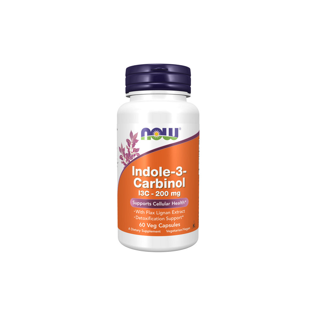 Now Foods Indole 3 Carbinol 200 mg con Lingans 60 Cápsulas Vegetales.