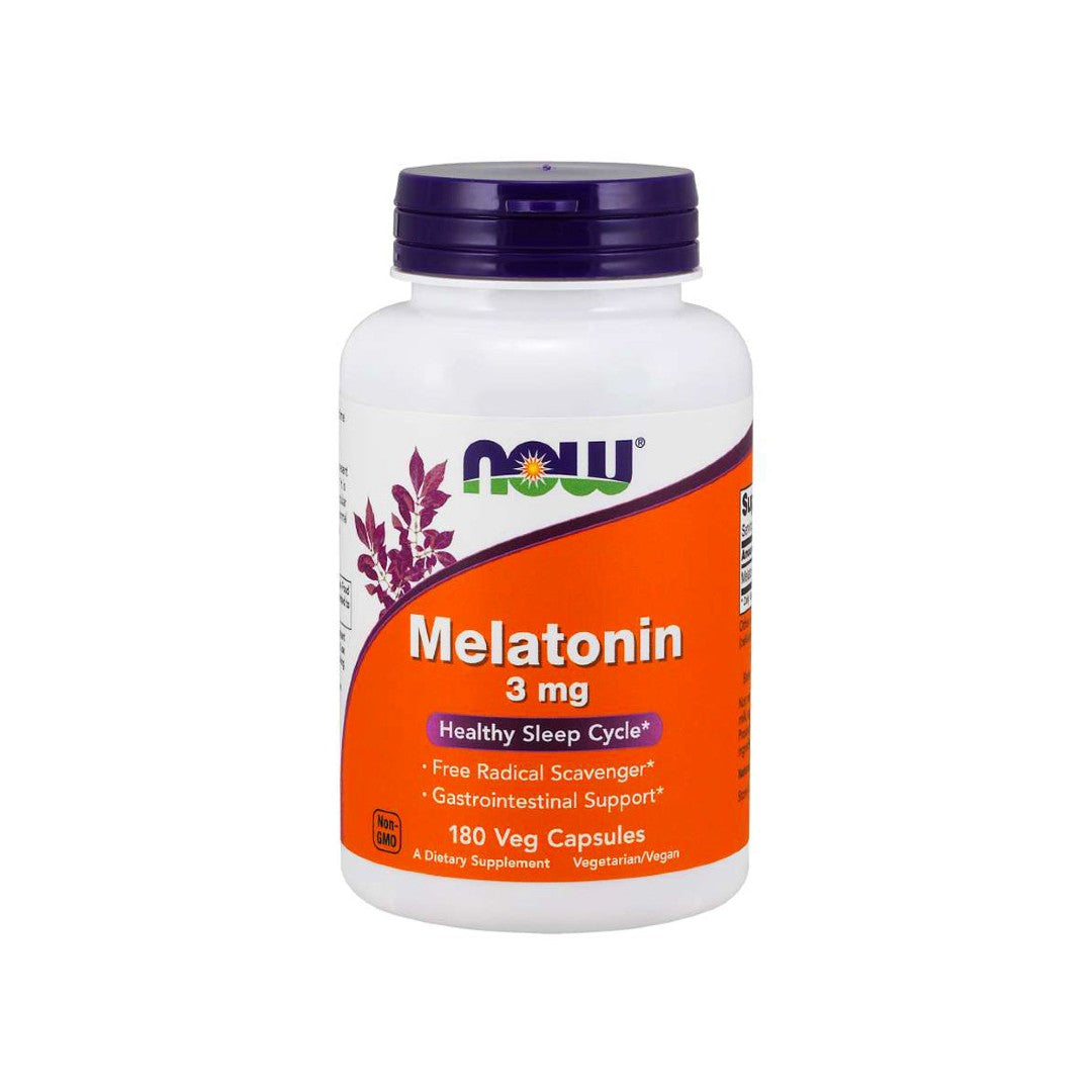 Now Foods Melatonina 3 mg 180 cápsulas vegetales.