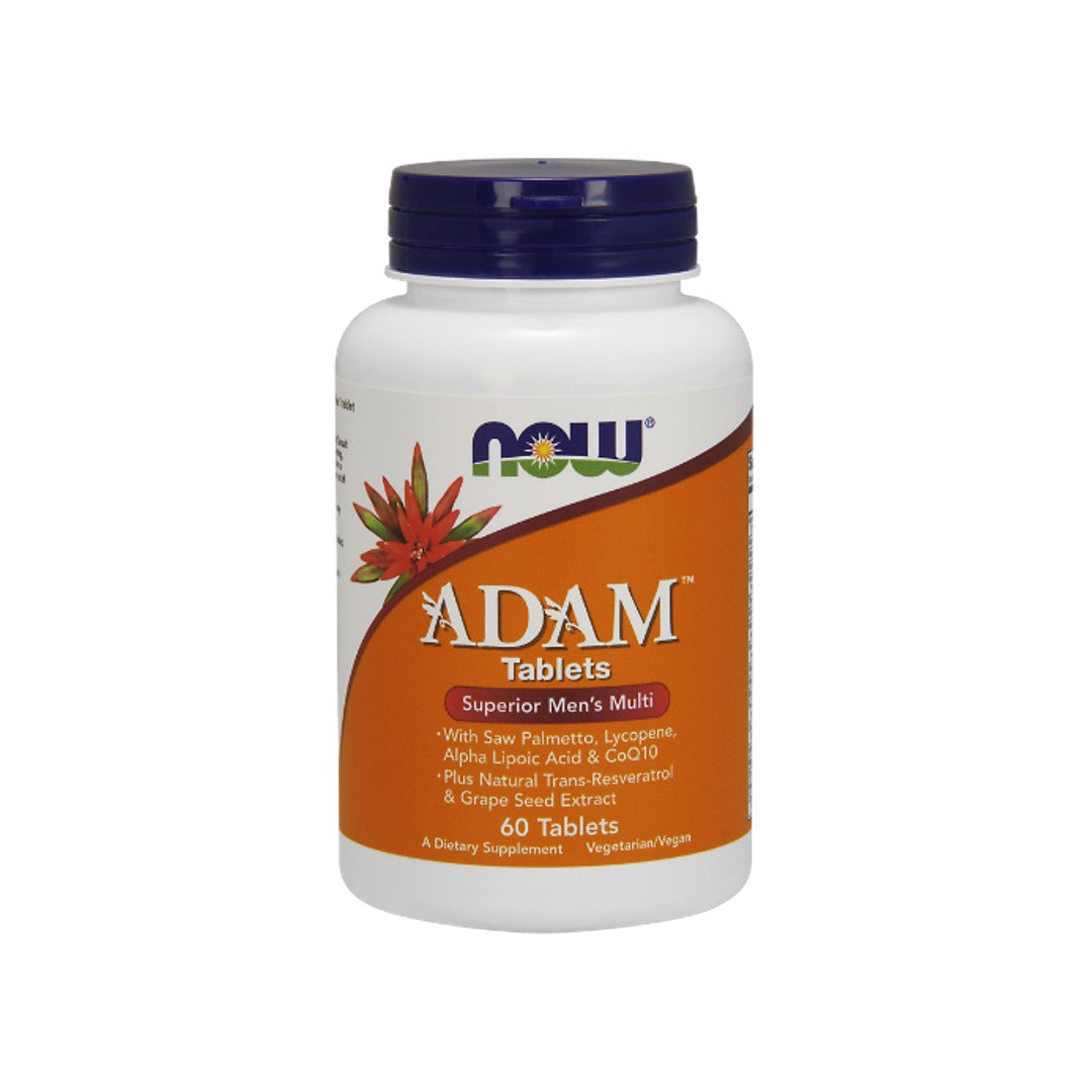 Now Foods ADAM Multivitaminas y Minerales para el Hombre - 60 comprimidos vegetales.