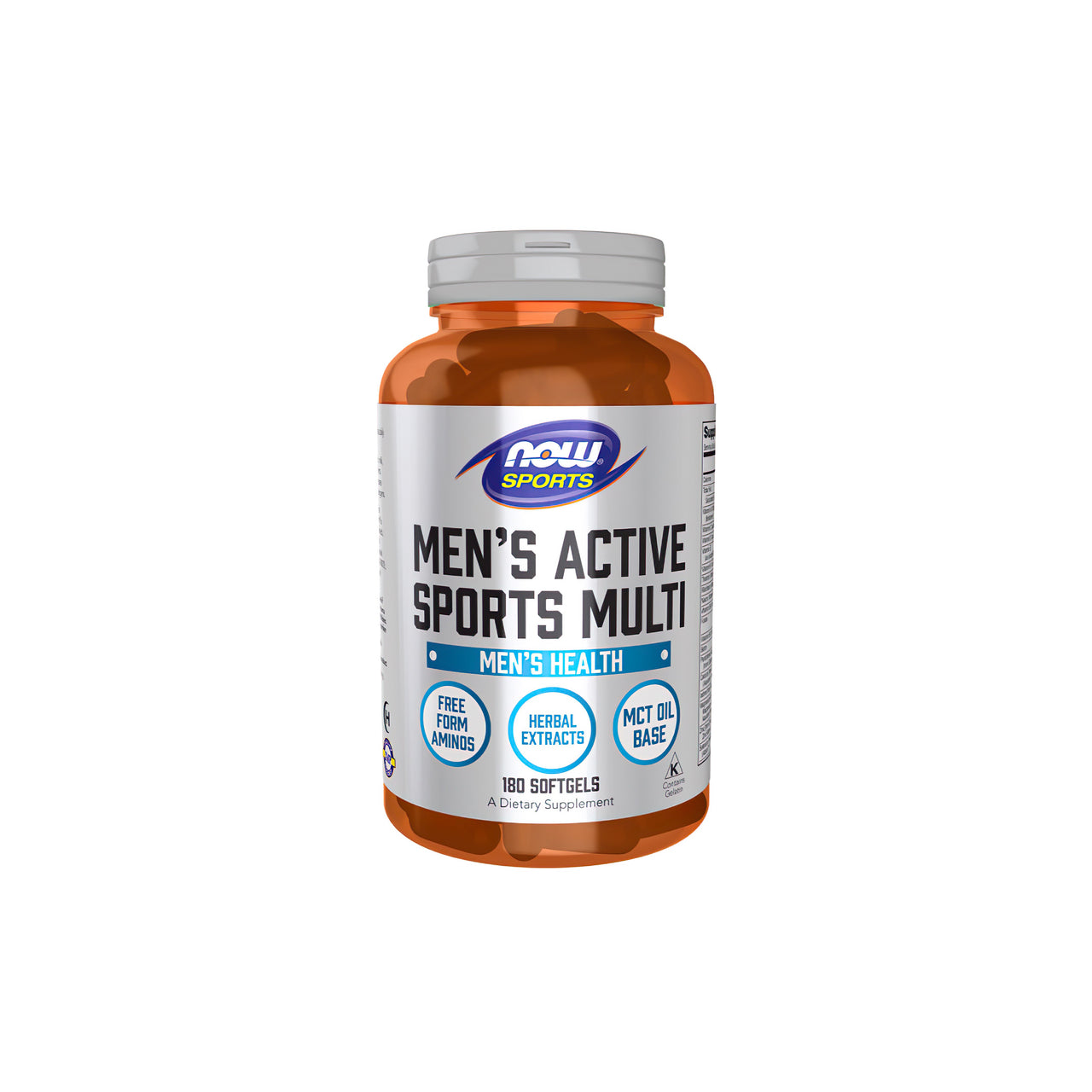 Ahora Now Foods Men's Active Sports Multi 180 cápsulas blandas.