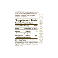 Miniatura de una etiqueta de Solgar's Super Potency 50 V Caps suplemento dietético con una descripción de los ingredientes.