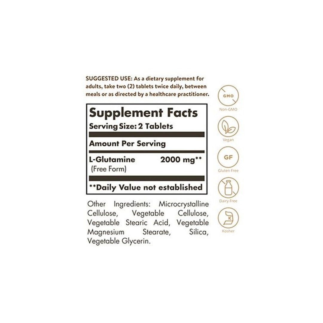 L-Glutamina 1000 mg 60 ComprimidosL-Glutamina 1000 mg 60 Comprimidos - información sobre el suplemento