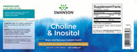 Miniatura de Swanson Colina - 250 mg & Inositol - 250 mg suplemento.