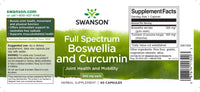 Miniatura de Swanson Boswellia y Curcumina - un suplemento dietético en 60 cápsulas.