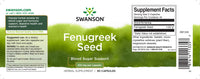 Miniatura de una etiqueta de Swanson Semillas de Alholva - 610 mg 90 cápsulas.