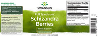 Miniatura de Swanson Bayas de Schizandra - 525 mg 90 cápsulas, un potente adaptógeno y tónico hepático.