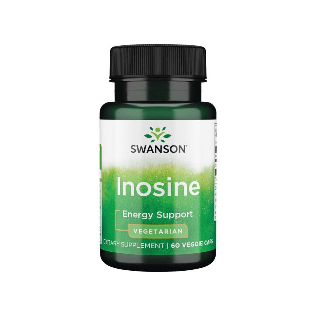 Swanson Inosina - 500 mg 60 cápsulas vegetales cápsulas de apoyo energético.