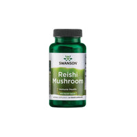 Miniatura para Un frasco de Swanson's Reishi Mushroom 600 mg 60 Veggie Capsules, conocido por sus beneficios para la salud inmunitaria y sus propiedades antioxidantes.