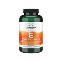 Miniatura para Un frasco de Swanson Vitamina E - 400 UI 250 softgel Mezcla de tocoferoles, que proporciona apoyo antioxidante para la salud cardiovascular.