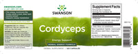Miniatura de la etiqueta de Swanson Cordyceps - 600 mg 120 cápsulas.