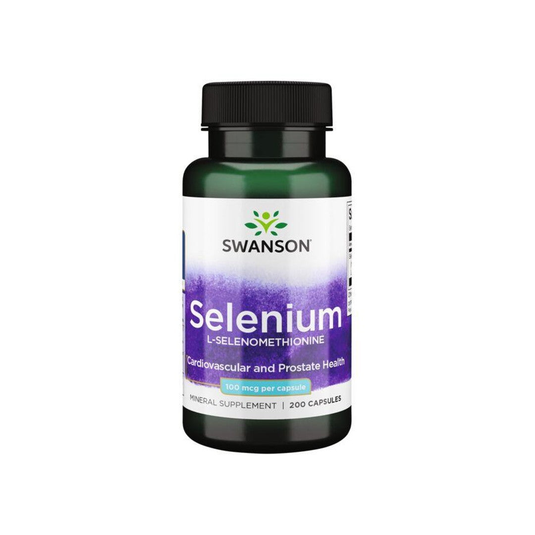 Swanson Selenio - 100 mcg 200 cápsulas La L-Selenometionina ofrece apoyo antioxidante para la salud cardiovascular.