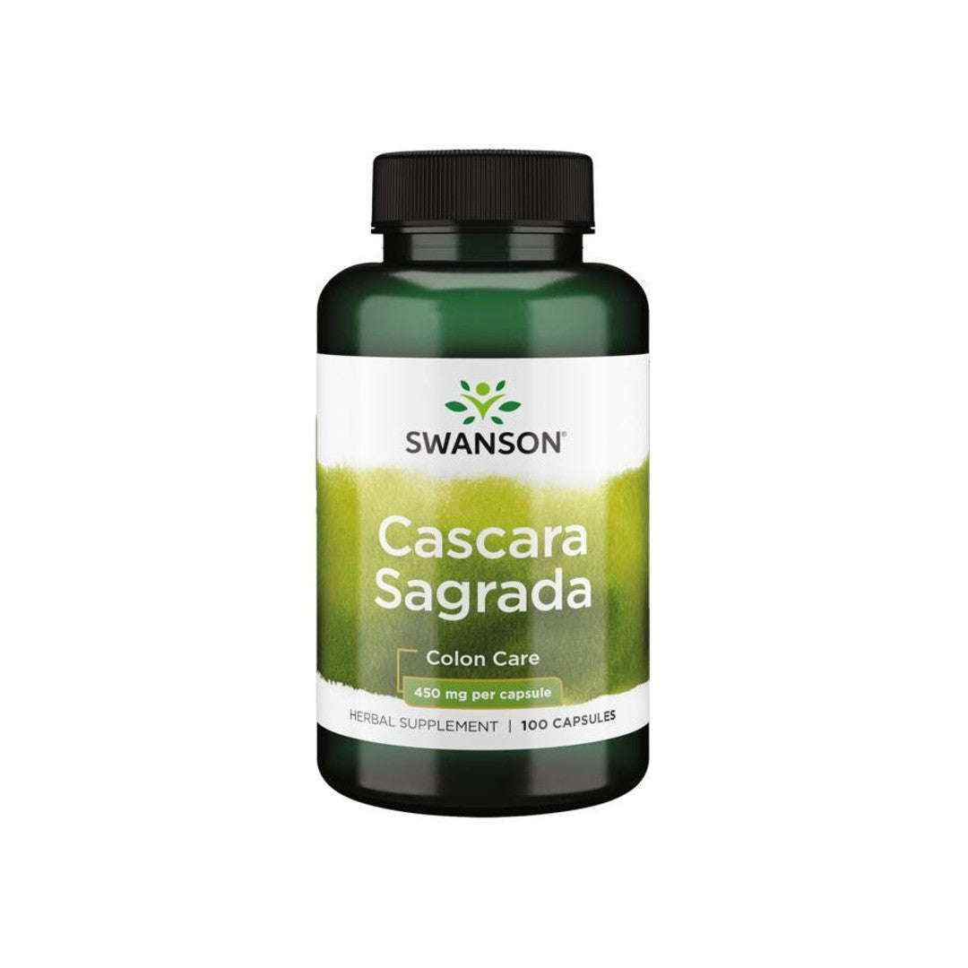 Swanson Cascara Sagrada - 450 mg 100 cápsulas.