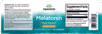 Miniatura de Un frasco de Swanson Melatonina - 3 mg 60 cápsulas para conciliar el sueño.