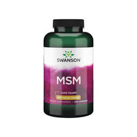 Miniatura de Un frasco de Swanson MSM - 500 mg 250 comprimidos sobre fondo blanco, que favorece la salud de las articulaciones y del cabello y la piel.