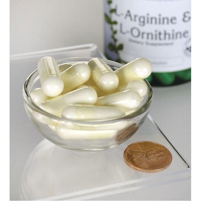 L-Arginina - 500 mg & L-Ornitina - 250 mg 100 cápsulas - tamaño píldora