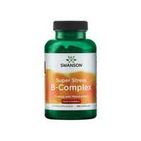 Thumbnail for Un frasco de Swanson Complejo B con Vitamina C - 500 mg 100 cápsulas super stress b complex.