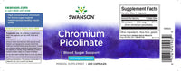 Miniatura de un frasco de Swanson Picolinato de cromo - 200 mcg 200 cápsulas.