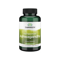 Miniatura de un frasco de Swanson's Ashwagandha - 450 mg 100 cápsulas suplemento.