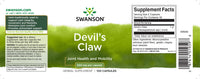 Miniatura de la etiqueta de Swanson's Devils Claw - 500 mg 100 cápsulas.