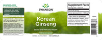 Miniatura de Ginseng coreano - 500 mg 100 cápsulas - etiqueta