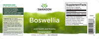 Miniatura de la etiqueta del suplemento dietético Boswellia - 400 mg 100 cápsulas de Swanson.