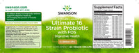 Miniatura de Swanson Dr. Stephen Langer 16 Strain Probiotic with FOS - 60 cápsulas vegetales.