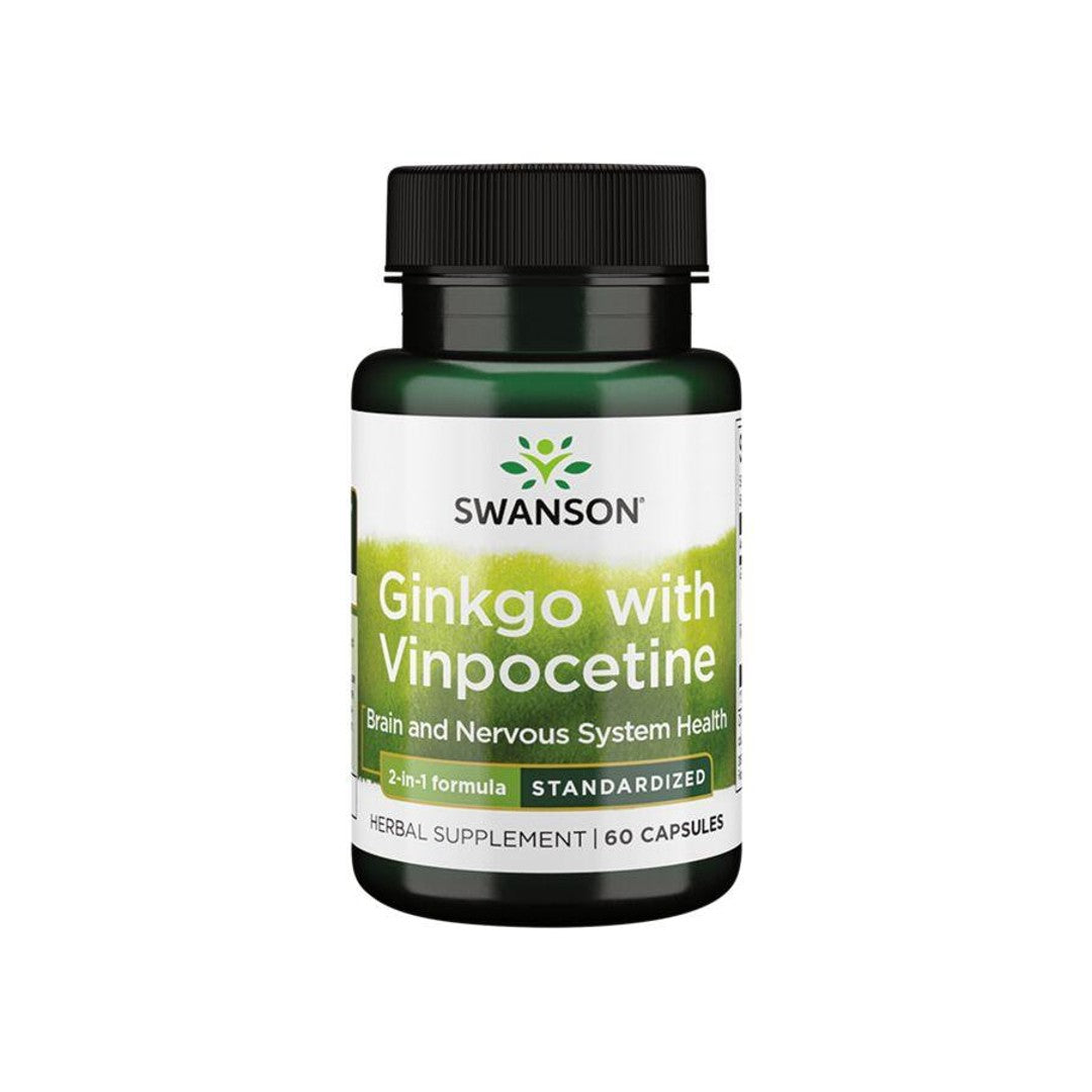 Swanson Ginkgo con Vinpocetina - 60 cápsulas