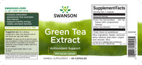 Miniatura de Swanson Extracto de té verde - 500 mg 60 cápsulas.