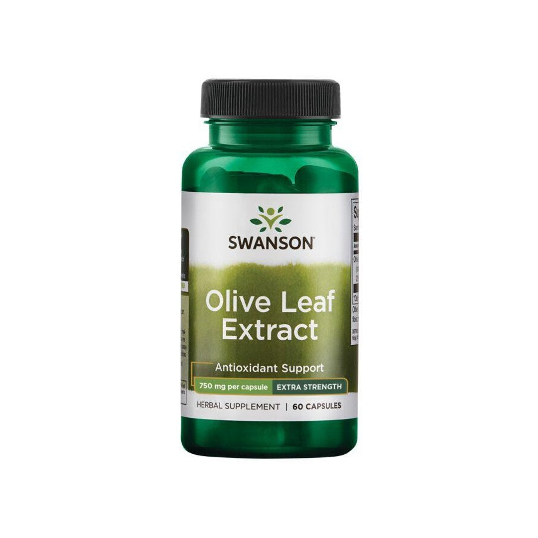 Swanson Extracto de Hoja de Olivo - 750 mg 60 cápsulas están impregnadas de potentes defensas inmunitarias y propiedades antioxidantes, que favorecen una salud cardiovascular óptima.