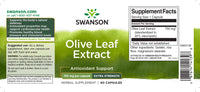Miniatura para Swanson Extracto de hoja de olivo - 750 mg 60 cápsulas ofrece propiedades antioxidantes cruciales para apoyar la salud cardiovascular y reforzar las defensas inmunitarias.