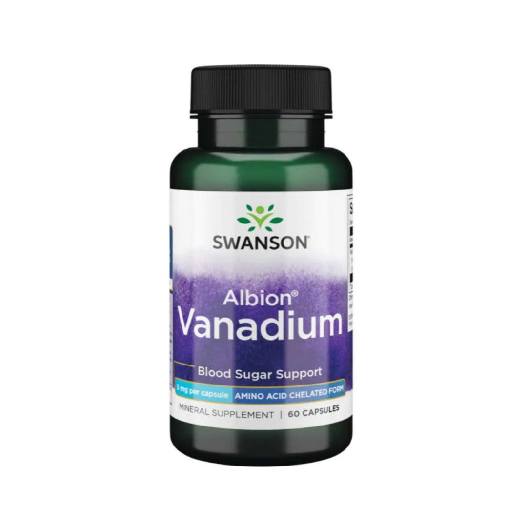 Swanson Albion Vanadio Quelado - 5 mg 60 cápsulas.