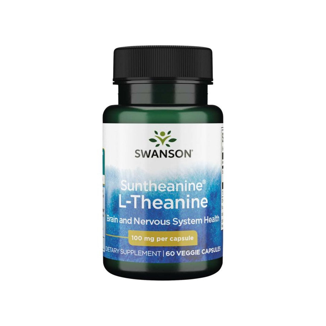 L-Teanina - 100 mg 60 cápsulas vegetales - frente