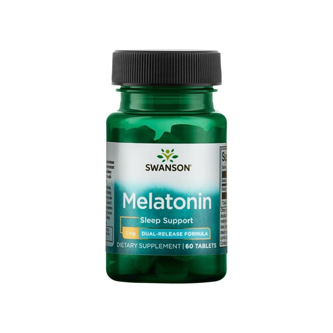 Swanson Melatonina - 3 mg 60 comprimidos Cápsulas de doble liberación.