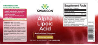 Miniatura para Swanson Ácido Alfa Lipoico - 600 mg 60 cápsulas suplemento.