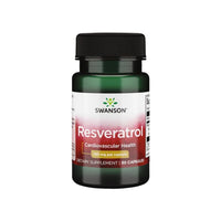 Miniatura para Un frasco de Swanson Resveratrol - 100 mg 30 cápsulas, que proporciona protección antioxidante para la longevidad celular y el bienestar cardiovascular.