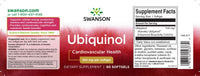 Thumbnail for Bottle of Swanson Ubiquinol 100 mg 60 Softgels, a CoQ10 dietary supplement, with supplement facts and branding information designed to support cardiovascular health.
