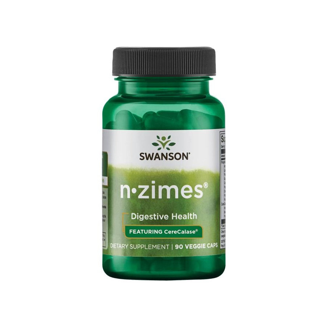 Swanson N-Zimes - 90 cápsulas vegetales favorecen la absorción de nutrientes y la digestión.