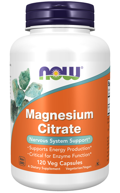 Citrato de magnesio Now 120 cápsulas vegetales - Now Foods.