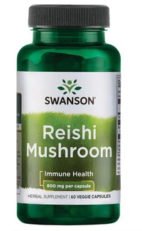 Miniatura para Descubre los extraordinarios beneficios para la salud inmunitaria del hongo Reishi 600 mg 60 cápsulas vegetales de Swanson, famoso por sus propiedades antioxidantes.