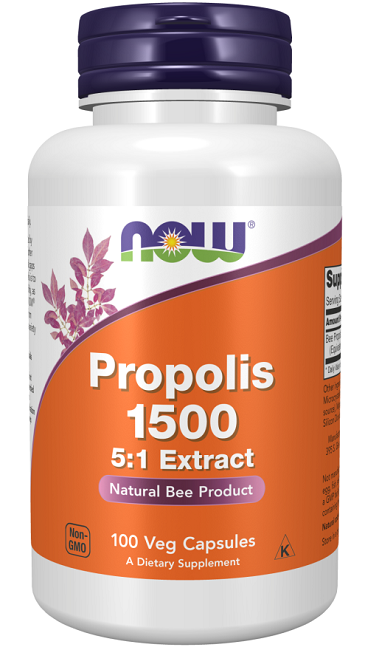 Ahora un superalimento para la salud respiratoria, Now Foods' Extracto de Propóleo 1500 mg 100 Cápsulas Vegetales.